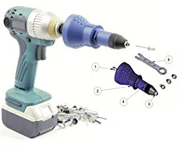 Riveteuse électrique utilisée pour assembler des pièces métalliques