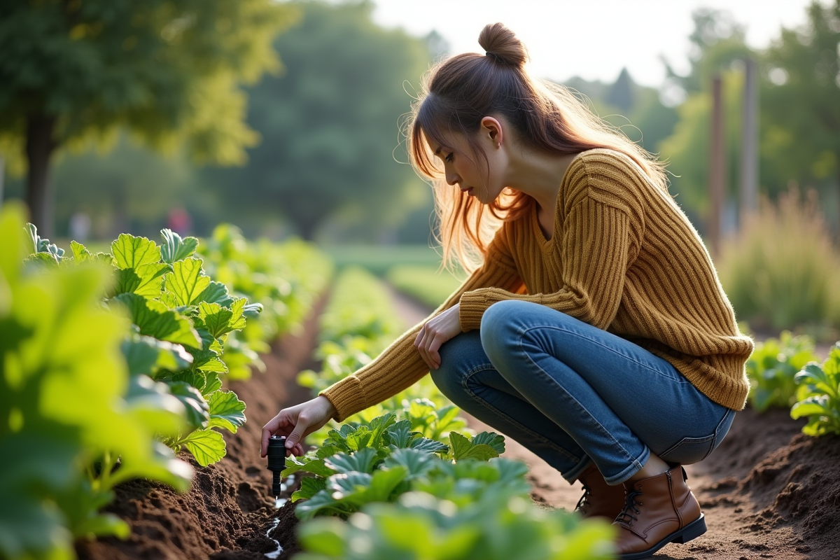 Jeune femme vérifiant l