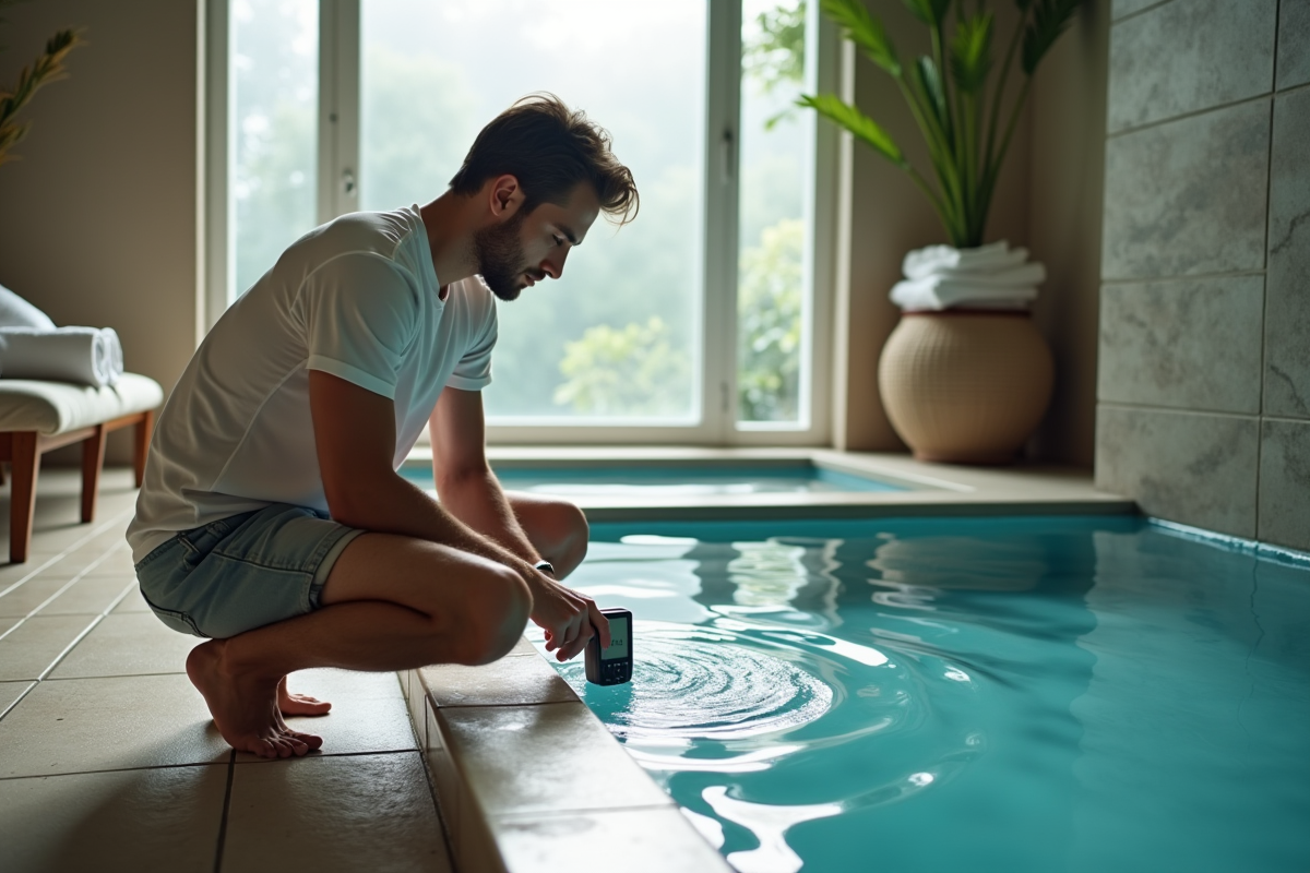 Jeune homme contrôlant l